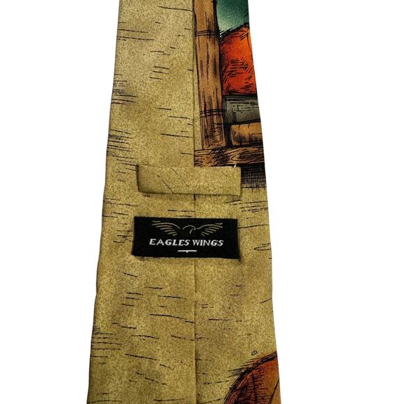 Eagle Wings University Of Miami Sports Football Baseball Necktie Novelty Vintage - Picture 4 of 6